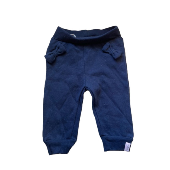 3/$20 dirkje 3month dark blue pants with bows - Picture 1 of 3